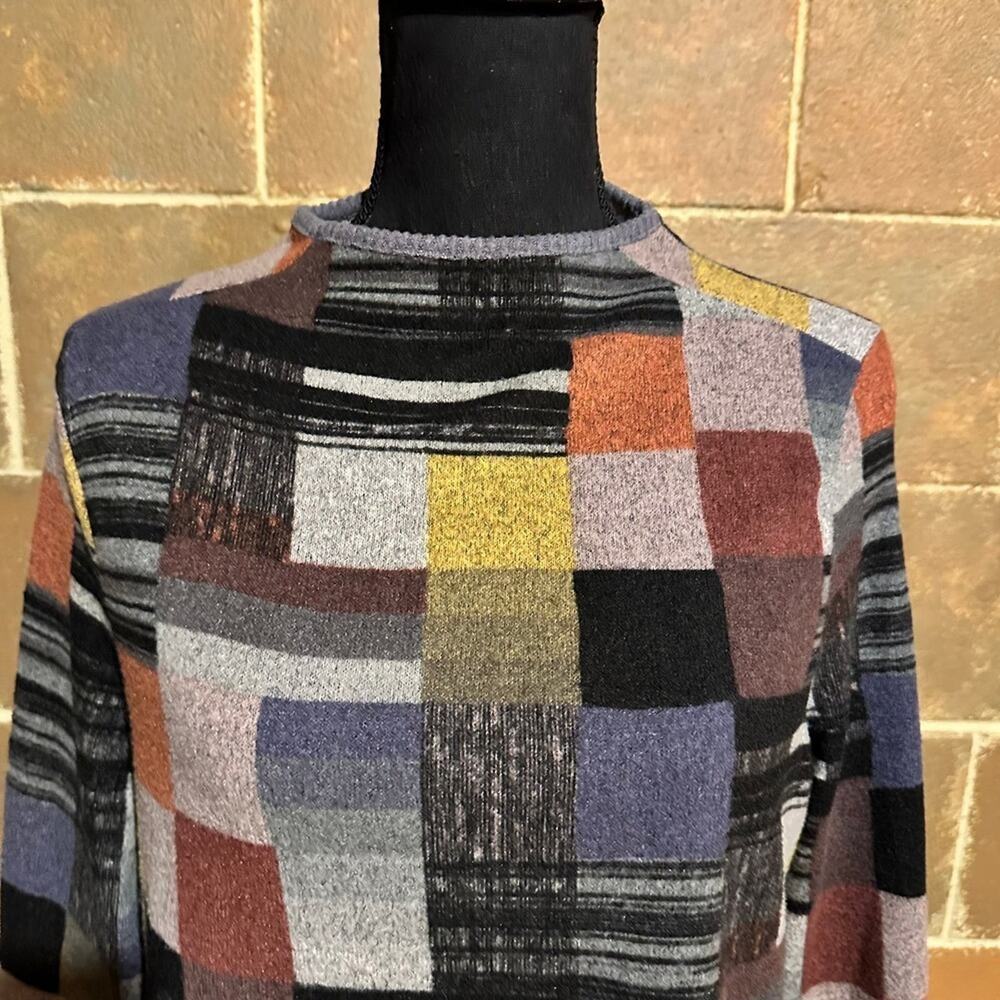 Trisha Tyler Patchwork Print Funnel Neck Career S… - image 3